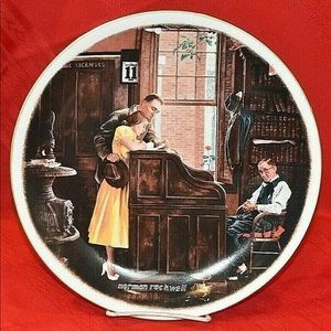 Normal Rockwell “The Marriage License” Collector Plate